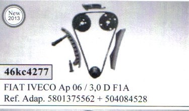 Kit chaine de distribution montage FIAT IVECO 3.0D F1A 2006->