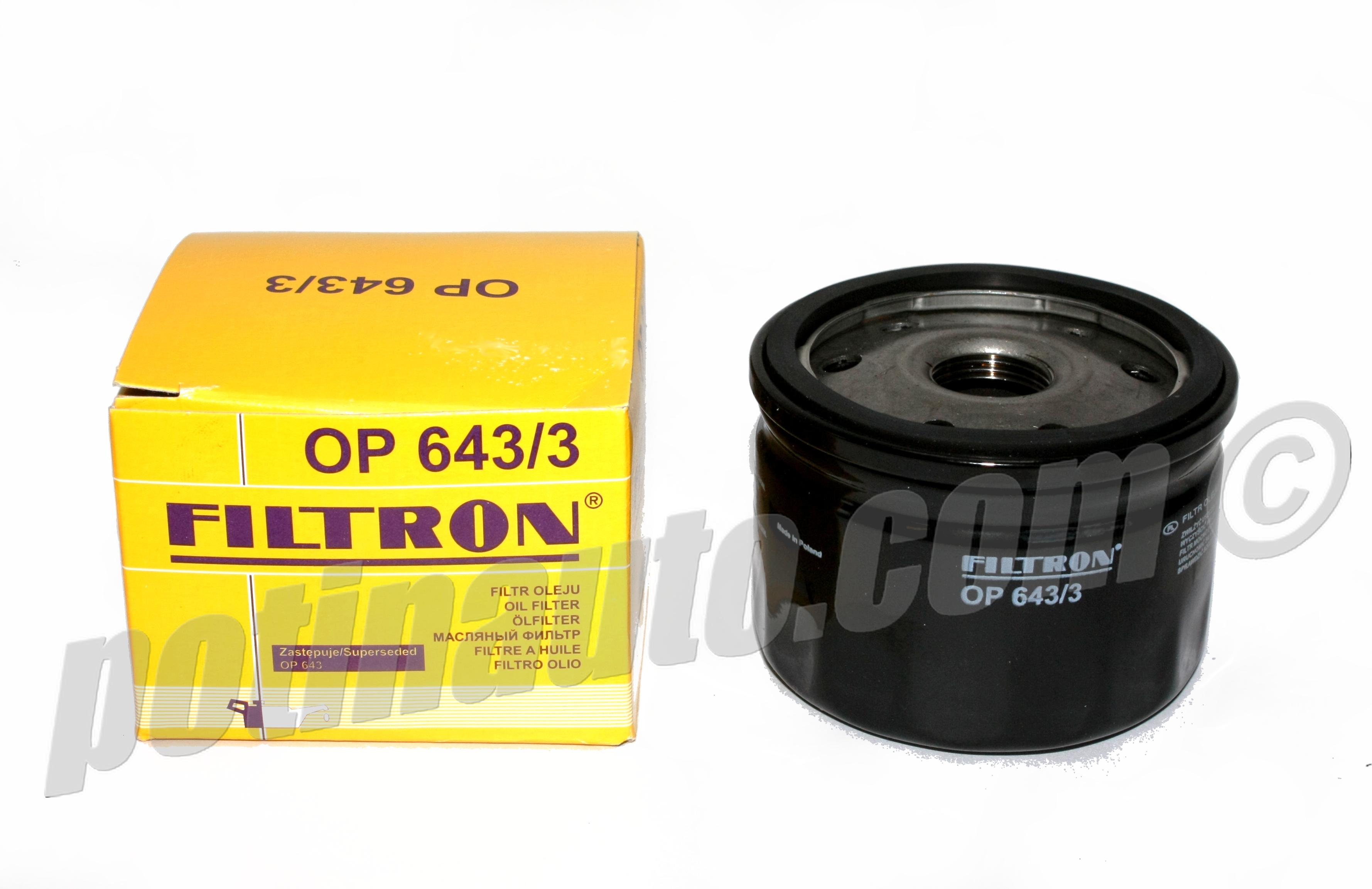 Filtre à huile FILTRON Réf : OP643/3