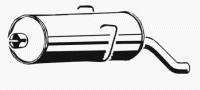 Silencieux arri&egrave;re Montage Origine Peugeot 205 1.6 GTi - 1.9  GTi &gt;89
