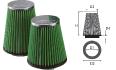 Filtre Green conique Diamètre Entrée 70 mm 30° / Hauteur 160 mm